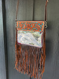 Hand Tooled Clear Crossbody