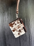 Cowhide Wristlet Wallet
